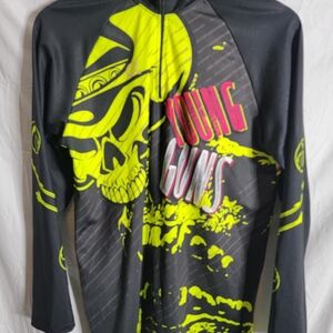 Neon Skull Graphic Long Sleeve Shirt